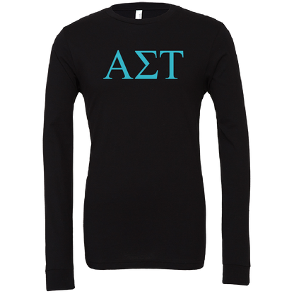 Alpha Sigma Tau Lettered Long Sleeve T-Shirts