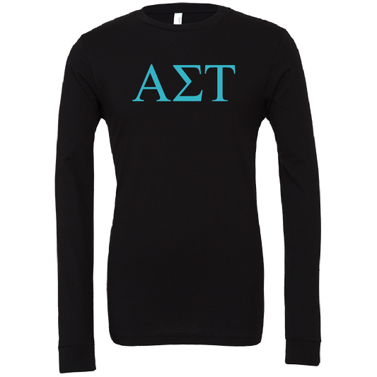 Alpha Sigma Tau Lettered Long Sleeve T-Shirts