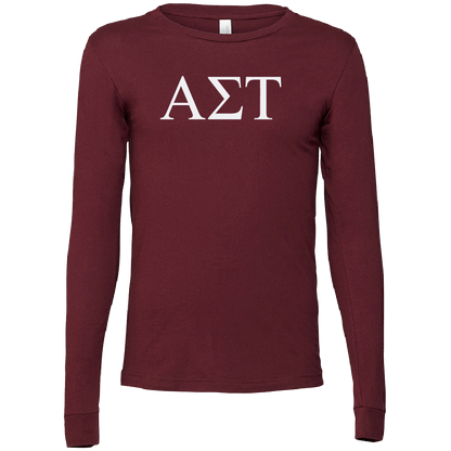 Alpha Sigma Tau Lettered Long Sleeve T-Shirts