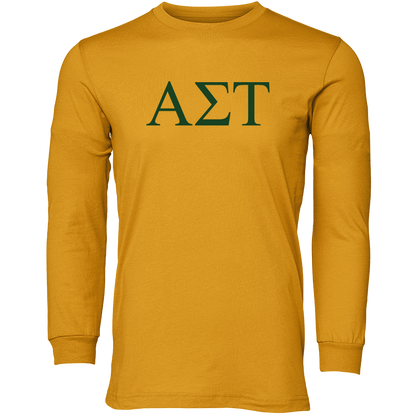 Alpha Sigma Tau Lettered Long Sleeve T-Shirts