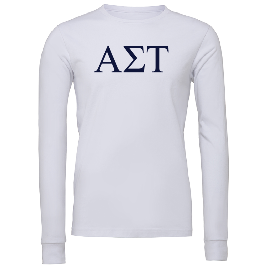 Alpha Sigma Tau Lettered Long Sleeve T-Shirts