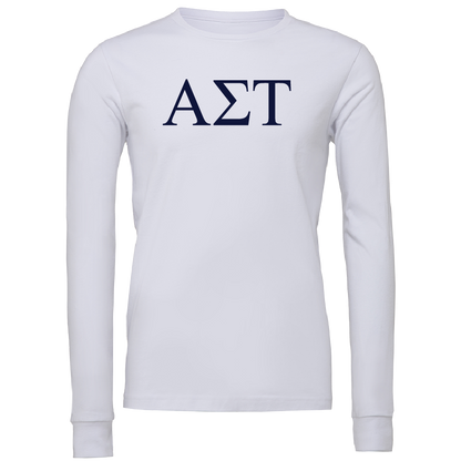 Alpha Sigma Tau Lettered Long Sleeve T-Shirts