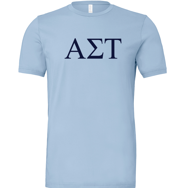 Alpha Sigma Tau Lettered Short Sleeve T-Shirts