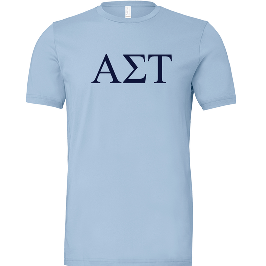 Alpha Sigma Tau Lettered Short Sleeve T-Shirts