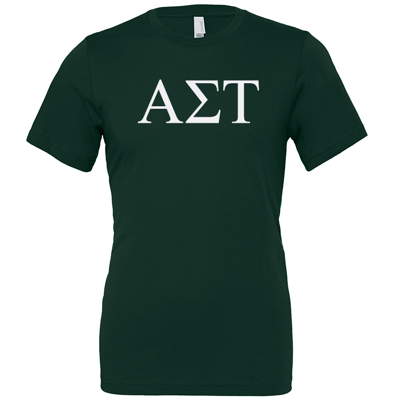 Alpha Sigma Tau Lettered Short Sleeve T-Shirts