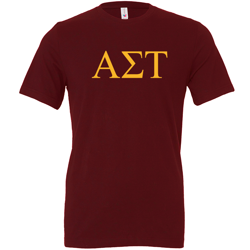 Alpha Sigma Tau Lettered Short Sleeve T-Shirts