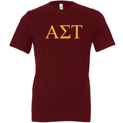 Alpha Sigma Tau Lettered Short Sleeve T-Shirts