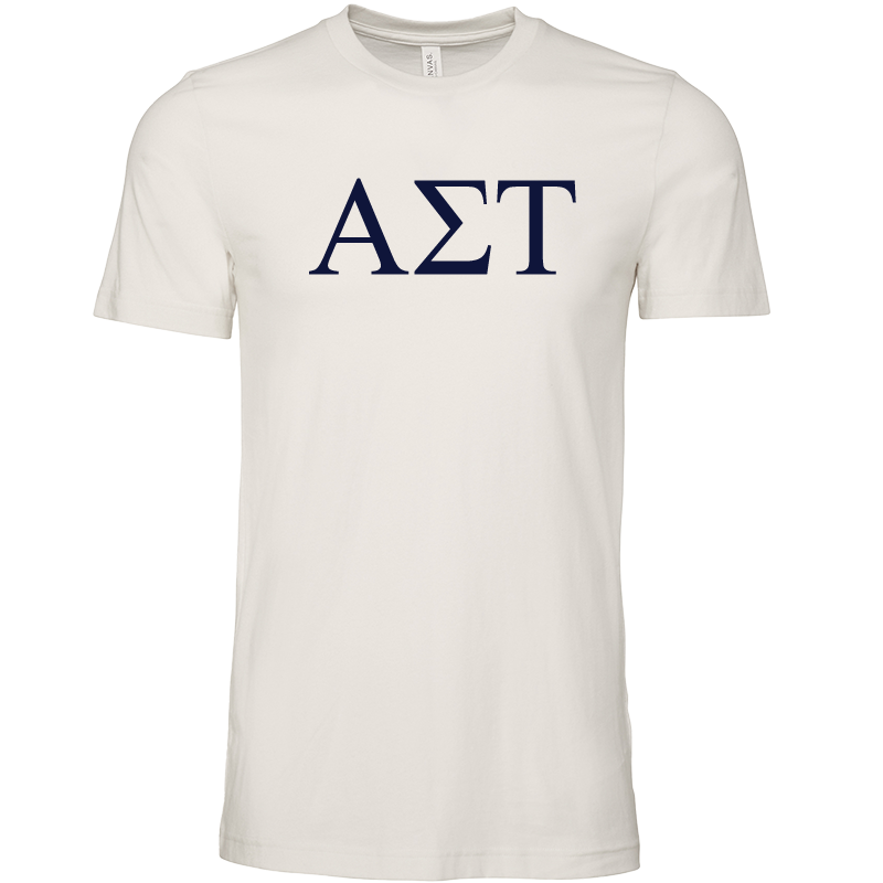 Alpha Sigma Tau Lettered Short Sleeve T-Shirts