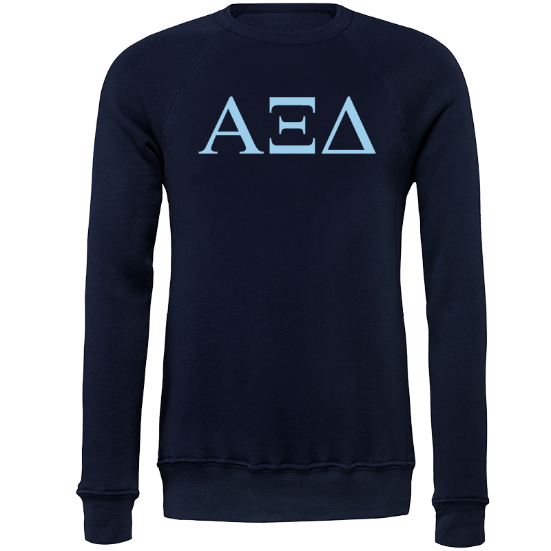 Alpha Xi Delta Lettered Crewneck Sweatshirts