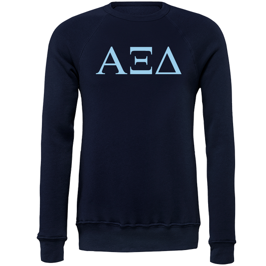 Alpha Xi Delta Lettered Crewneck Sweatshirts