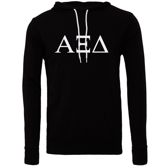 Alpha Xi Delta Embroidered Lettered Hooded Sweatshirts