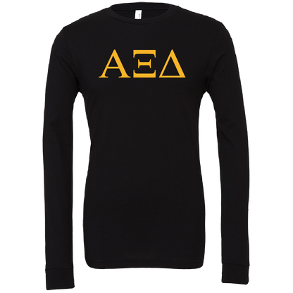 Alpha Xi Delta Lettered Long Sleeve T-Shirts