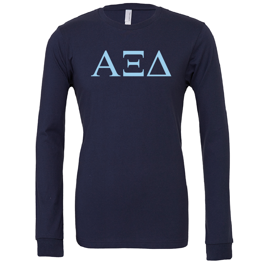 Alpha Xi Delta Lettered Long Sleeve T-Shirts