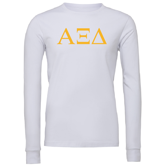 Alpha Xi Delta Lettered Long Sleeve T-Shirts