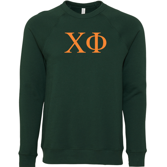 Chi Phi Embroidered Lettered Crewneck Sweatshirts