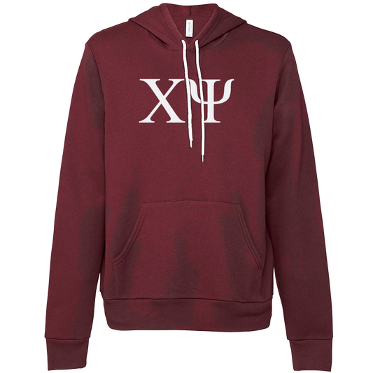 Chi Psi Embroidered Lettered Hooded Sweatshirts