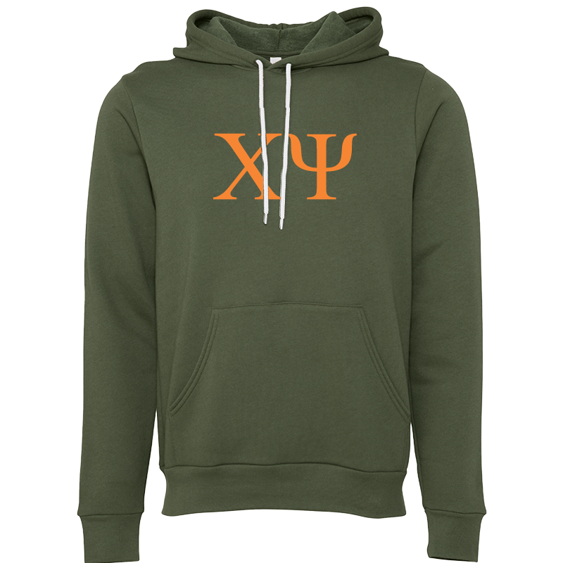 Chi Psi Lettered Hooded Sweatshirts