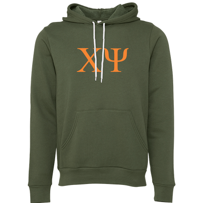 Chi Psi Lettered Hooded Sweatshirts