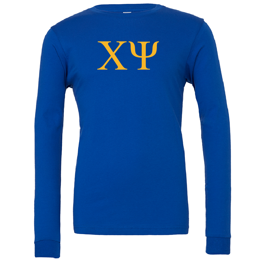 Chi Psi Lettered Long Sleeve T-Shirts