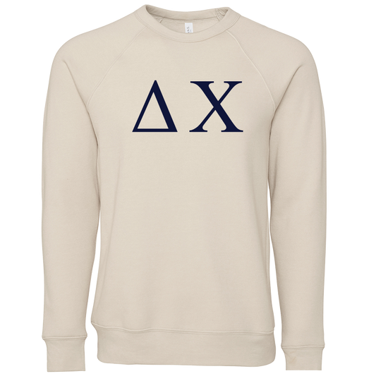 Delta Chi Embroidered  Lettered Crewneck Sweatshirts