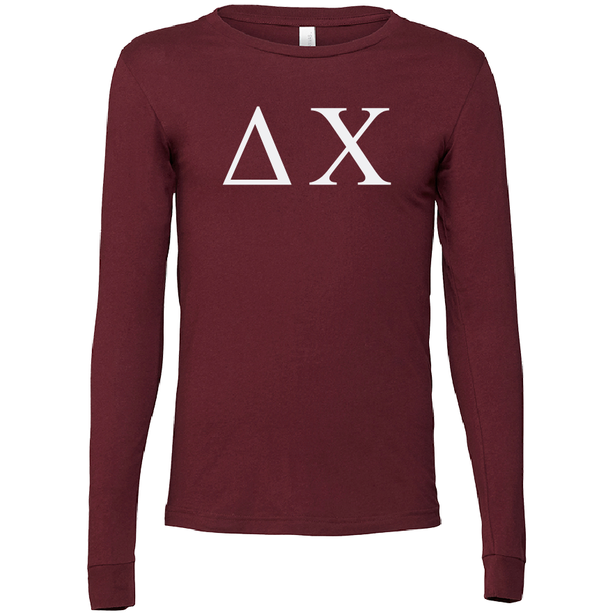 Delta Chi Lettered Long Sleeve T-Shirts