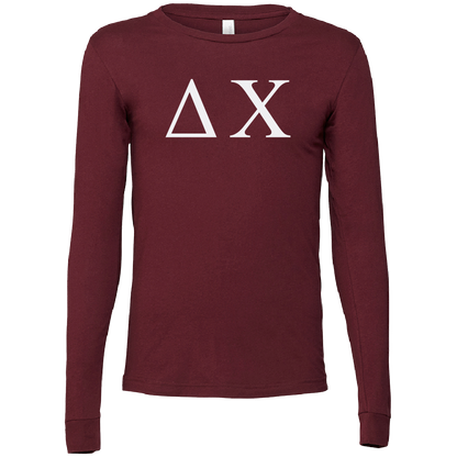 Delta Chi Lettered Long Sleeve T-Shirts