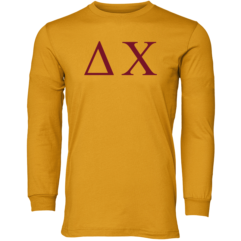 Delta Chi Lettered Long Sleeve T-Shirts