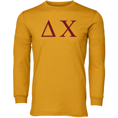 Delta Chi Lettered Long Sleeve T-Shirts