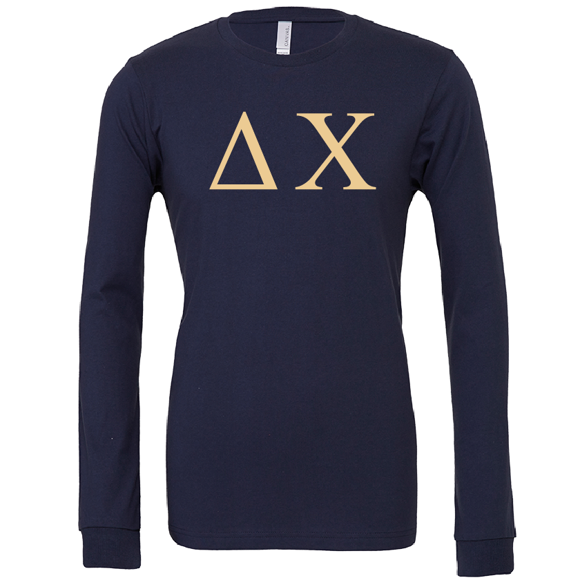 Delta Chi Lettered Long Sleeve T-Shirts