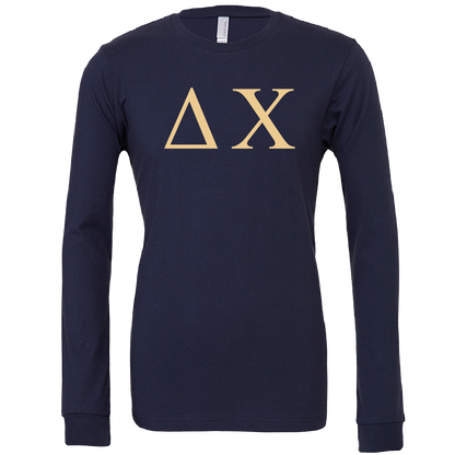 Delta Chi Lettered Long Sleeve T-Shirts