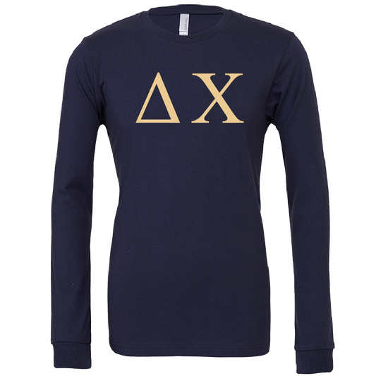 Delta Chi Lettered Long Sleeve T-Shirts