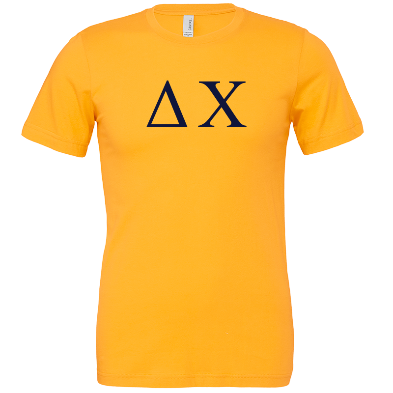 Delta Chi Lettered Short Sleeve T-Shirts