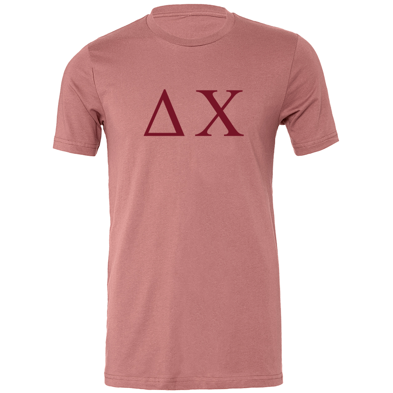 Delta Chi Lettered Short Sleeve T-Shirts