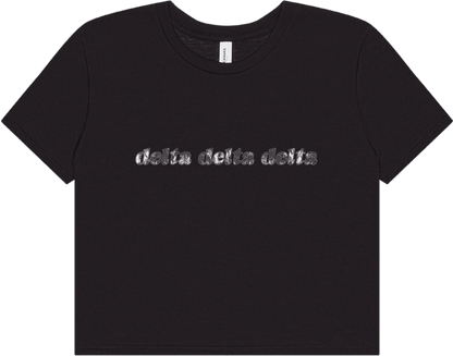 Delta Delta Delta Lace Print Crop Top
