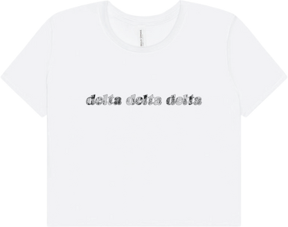 Delta Delta Delta Lace Print Crop Top