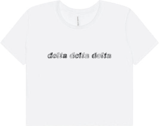 Delta Delta Delta Lace Print Crop Top