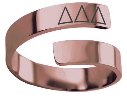 Delta Delta Delta Lettered Rings