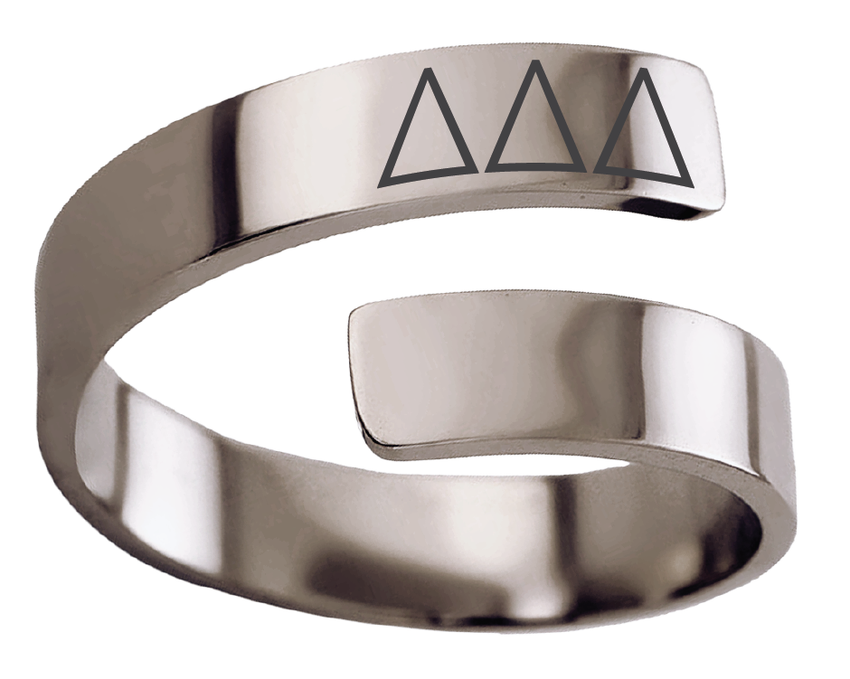 Delta Delta Delta Lettered Rings
