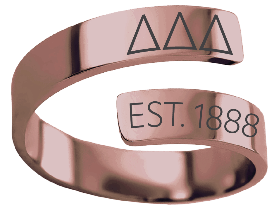 Delta Delta Delta Year and Letters Rings