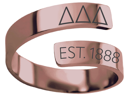 Delta Delta Delta Year and Letters Rings