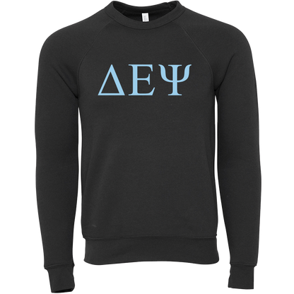 Delta Epsilon Psi Lettered Crewneck Sweatshirts