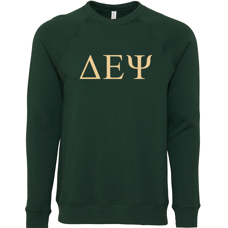 Delta Epsilon Psi Lettered Crewneck Sweatshirts