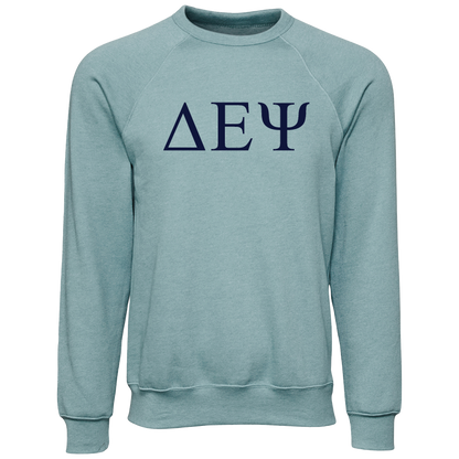 Delta Epsilon Psi Lettered Crewneck Sweatshirts