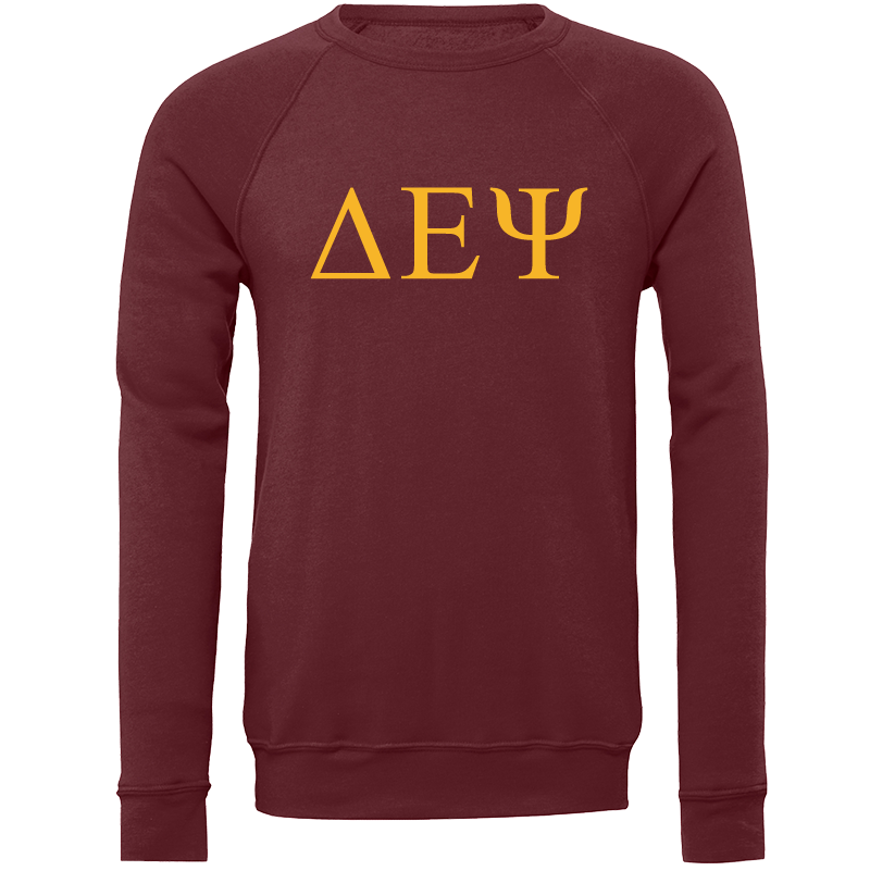 Delta Epsilon Psi Lettered Crewneck Sweatshirts