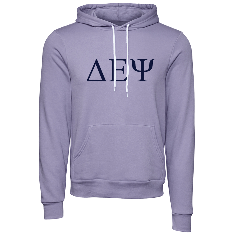 Delta Epsilon Psi Lettered Hooded Sweatshirts