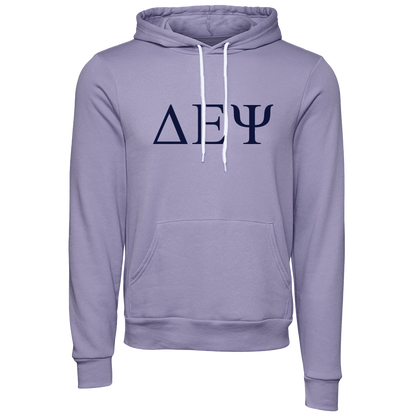 Delta Epsilon Psi Lettered Hooded Sweatshirts