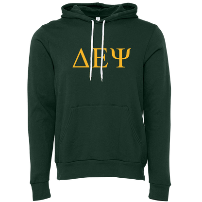 Delta Epsilon Psi Lettered Hooded Sweatshirts