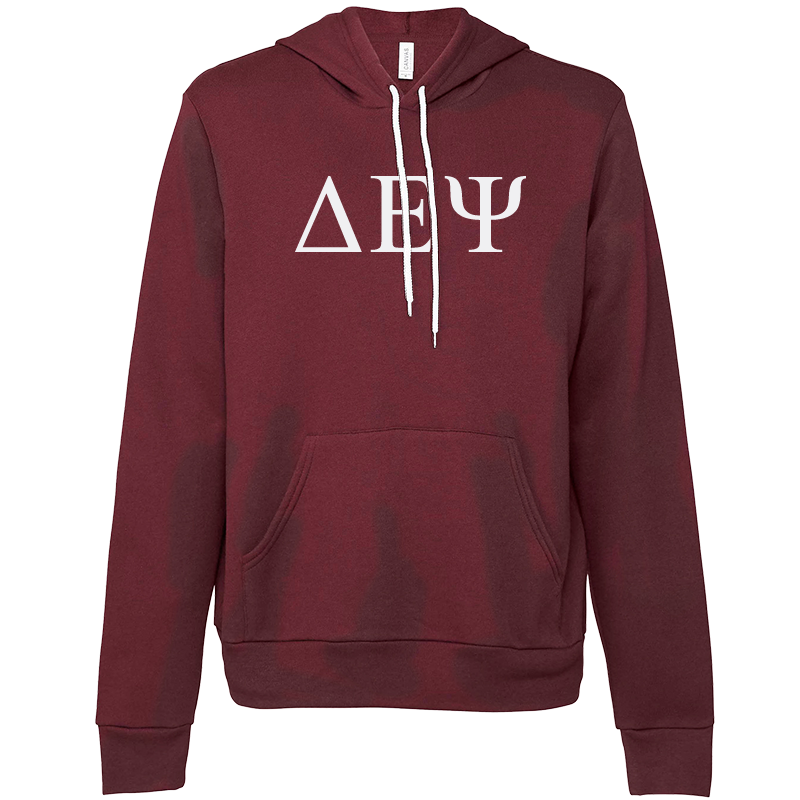 Delta Epsilon Psi Lettered Hooded Sweatshirts