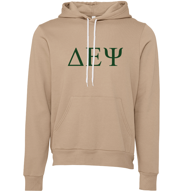 Delta Epsilon Psi Lettered Hooded Sweatshirts