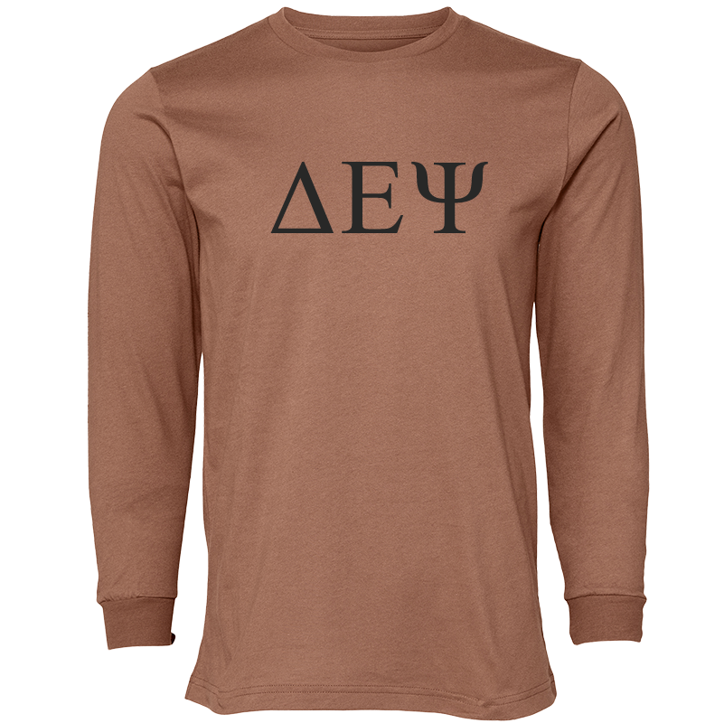 Delta Epsilon Psi Lettered Long Sleeve T-Shirts